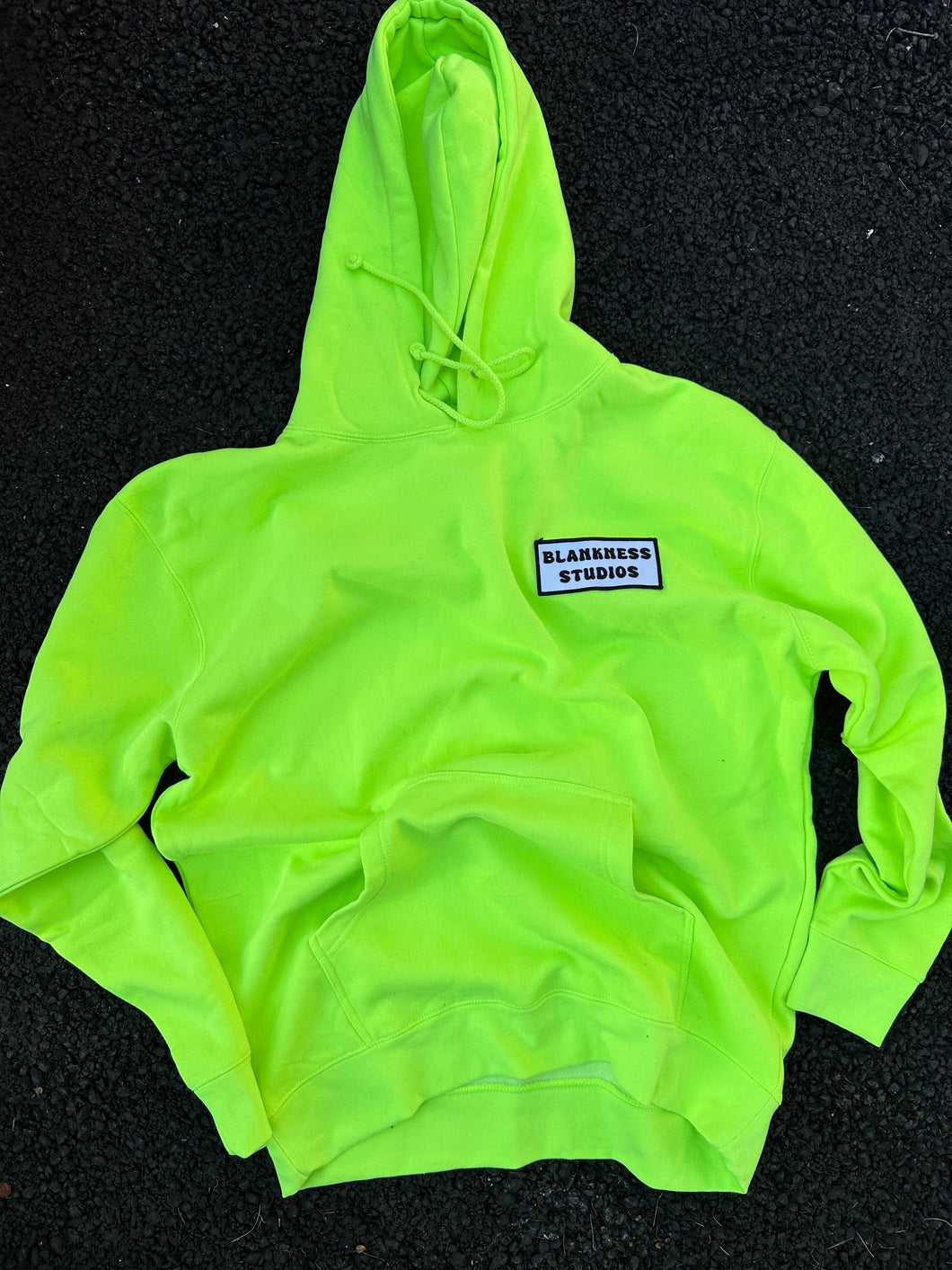 Neon Yellow Patch Hoodie